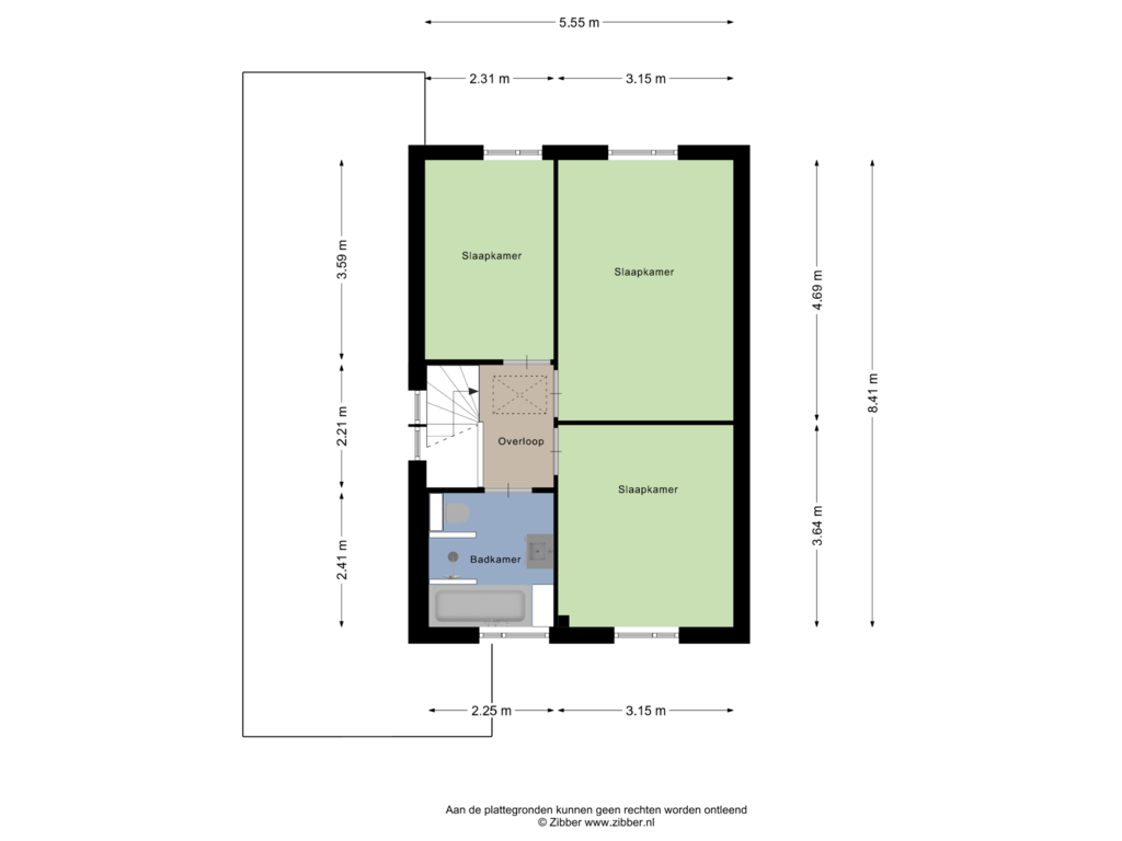 View floorplan of Eerste Verdieping of Klaproos 37