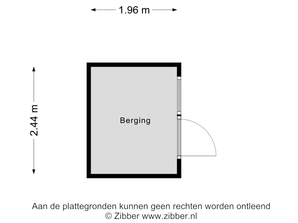 View floorplan of Berging of Klaproos 37