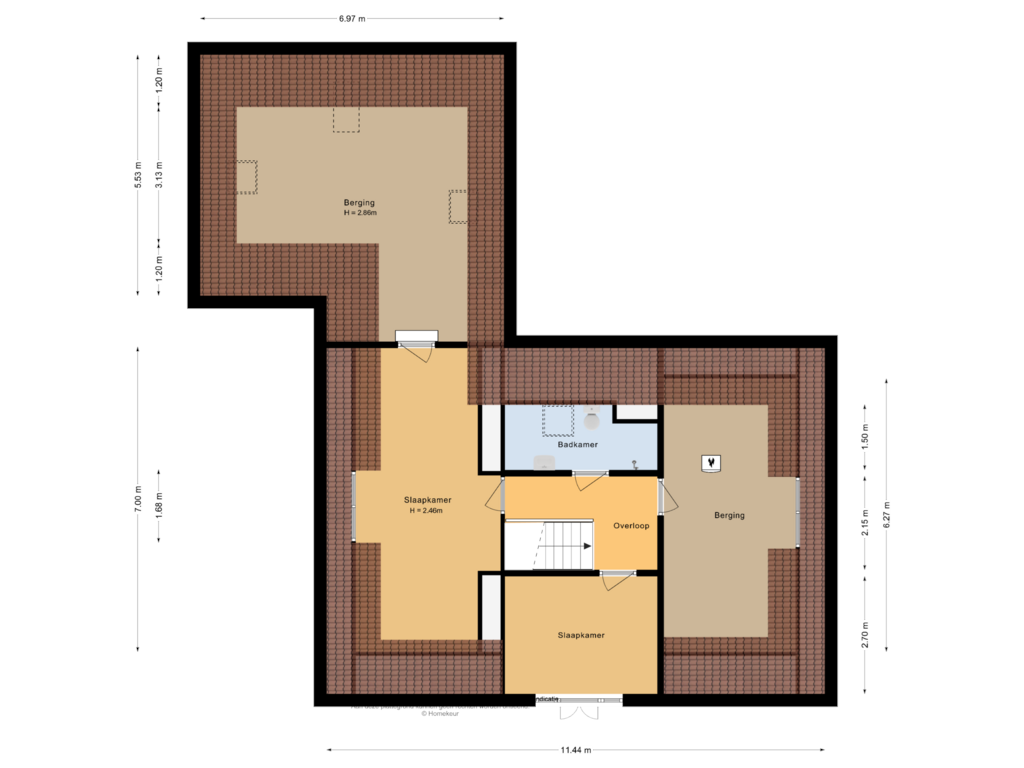 Bekijk plattegrond van Eerste verdieping van H.M. van Randwijklaan 20