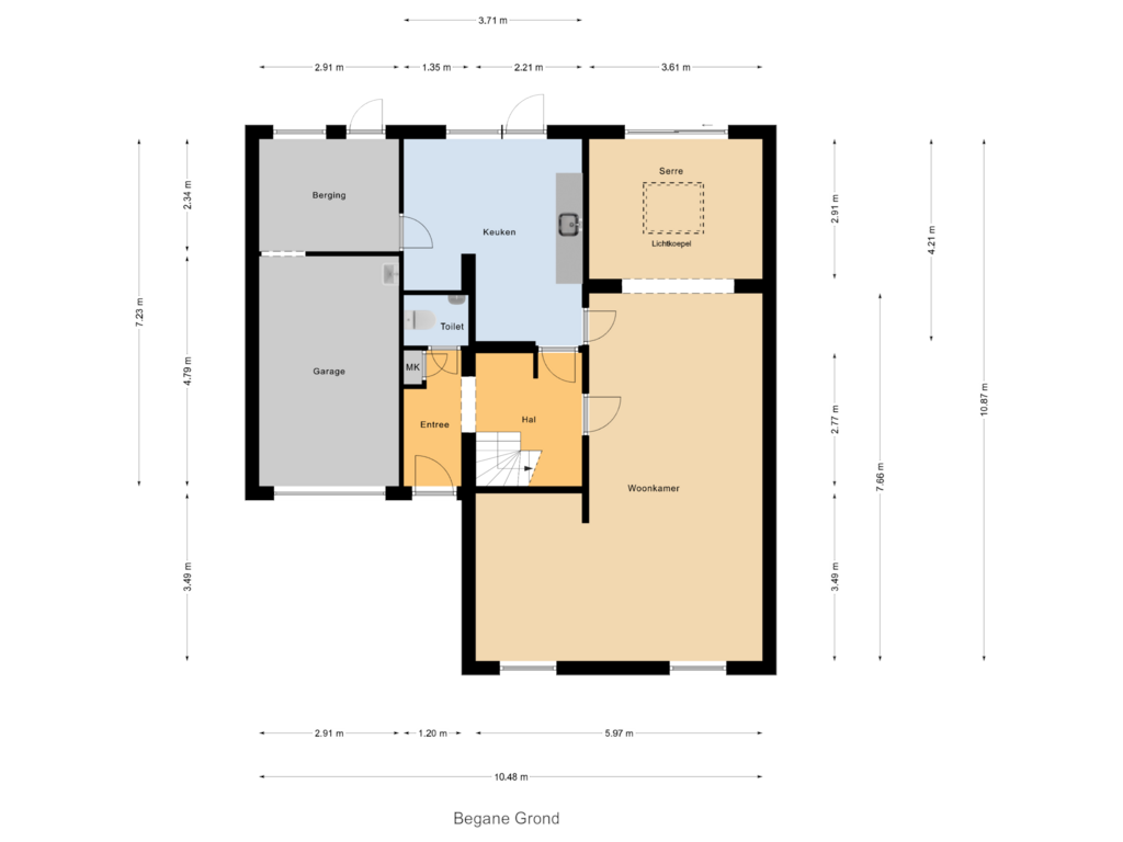 Bekijk plattegrond van Begane Grond van Glennstraat 4