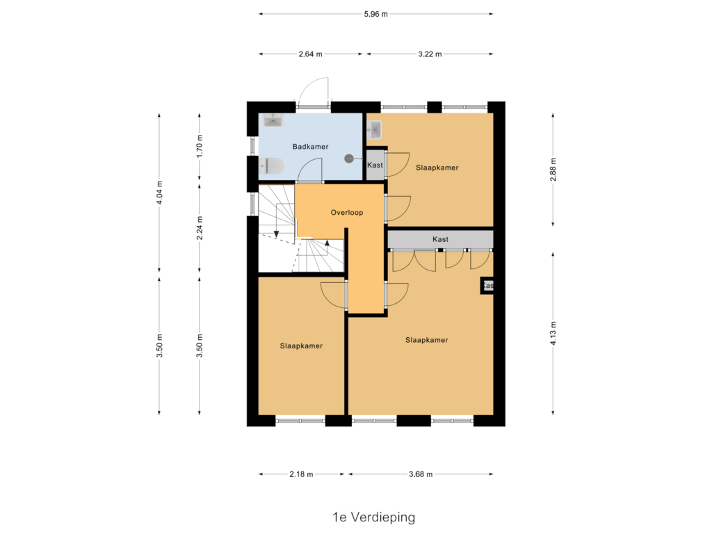 Bekijk plattegrond van 1e Verdieping van Glennstraat 4