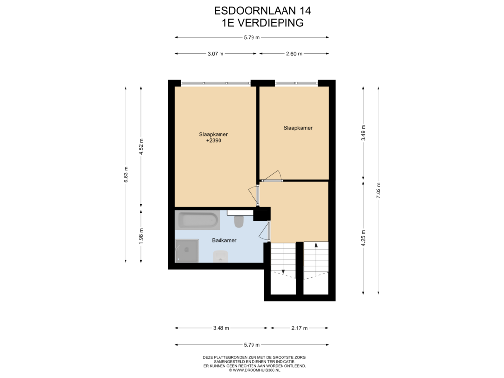 Bekijk plattegrond van 1E Verdieping van Esdoornlaan 14