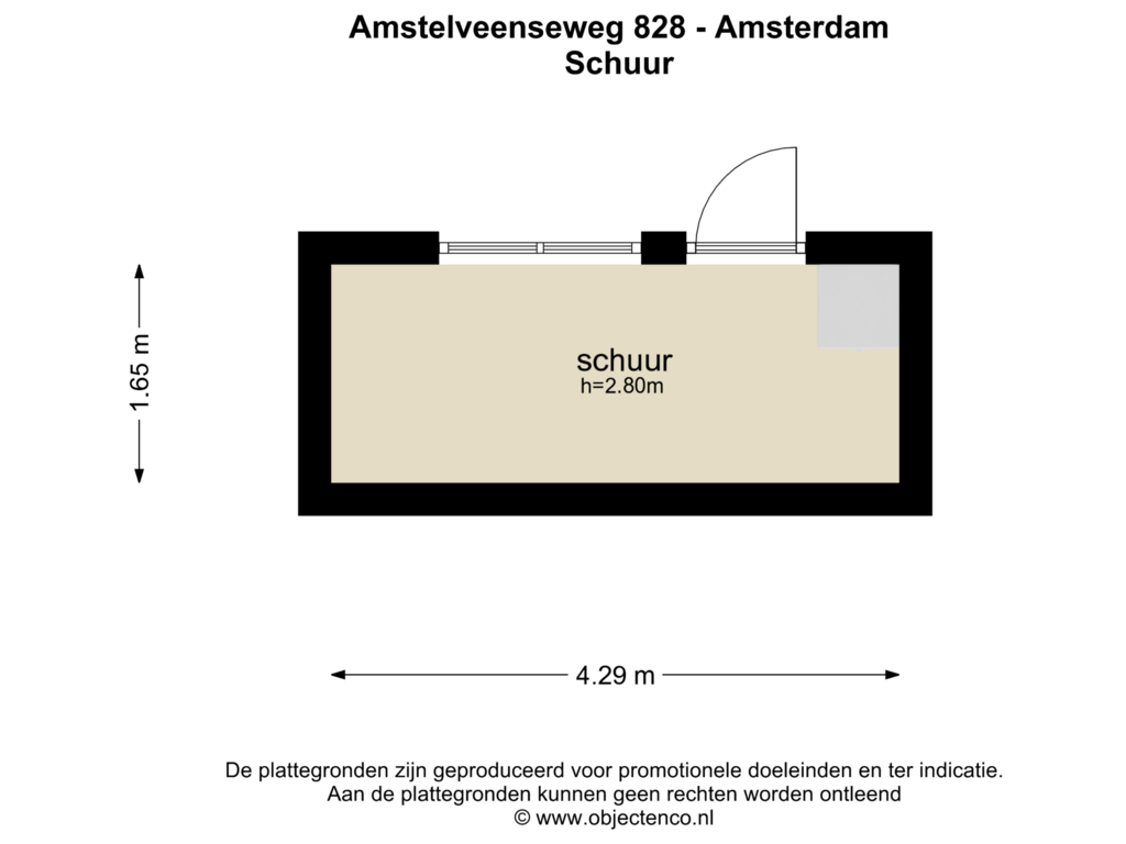 Bekijk plattegrond van Schuur van Amstelveenseweg 828