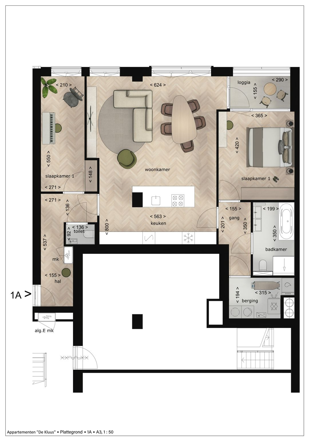 Foto 2 van "De Kluus" Appartement (Bouwnr. 1)