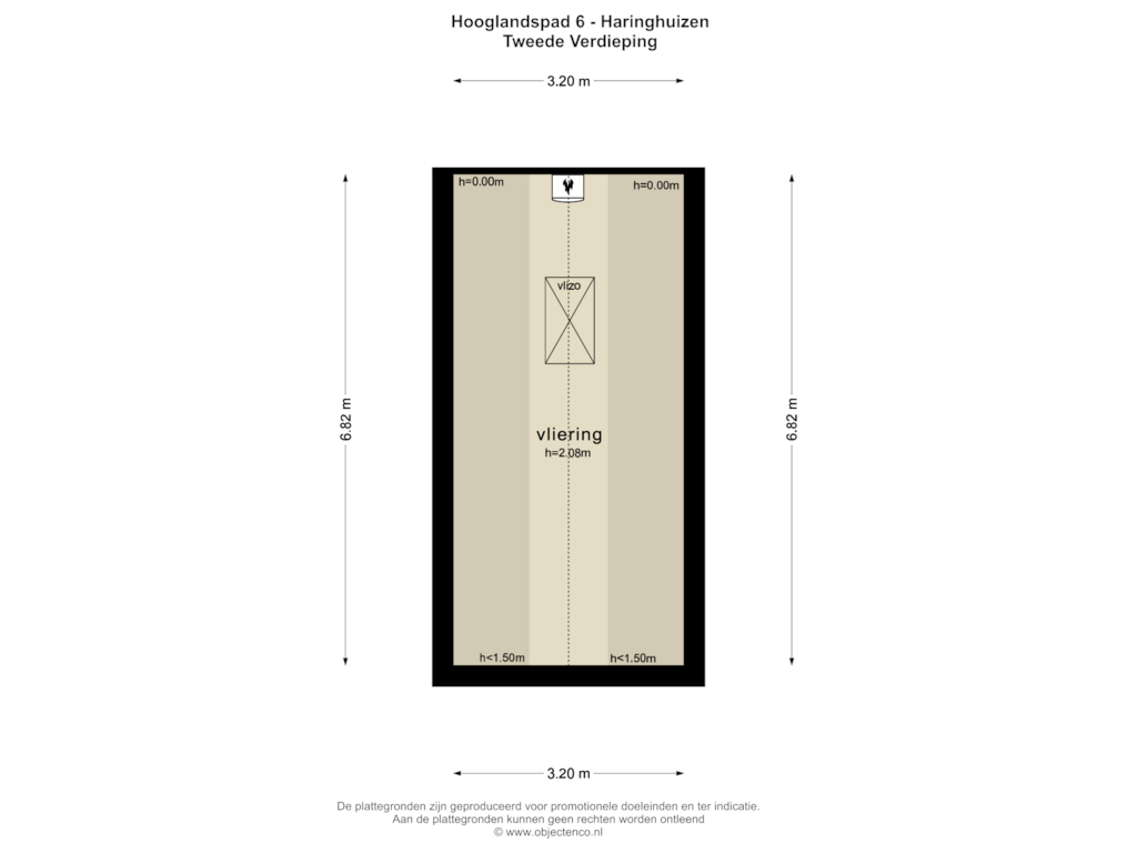 Bekijk plattegrond van Tweede Verdieping van Hooglandspad 6