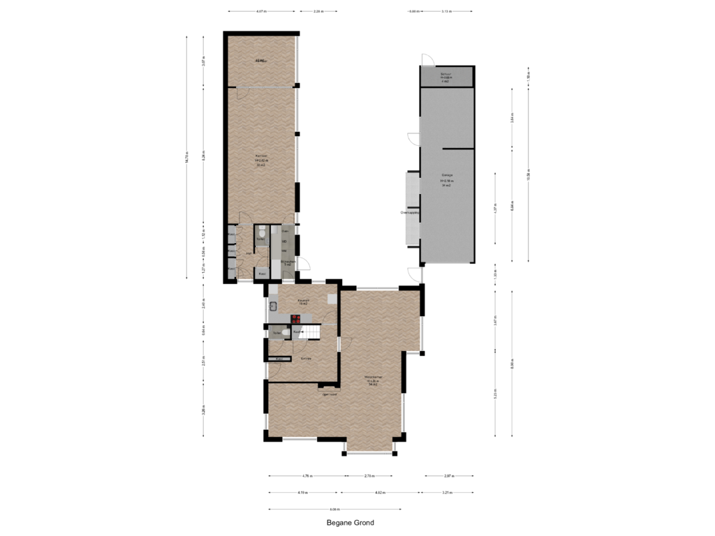 Bekijk plattegrond van Begane Grond van Vetkamp 27