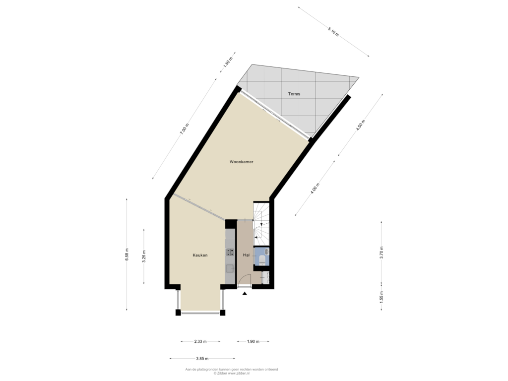 Bekijk plattegrond van Begane grond van Prinses van Lotharingenstraat 130