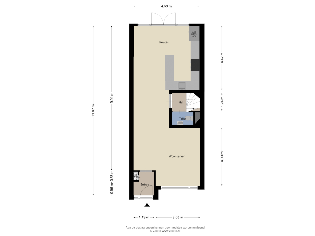 Bekijk plattegrond van Begane Grond van Mercuriusstraat 32