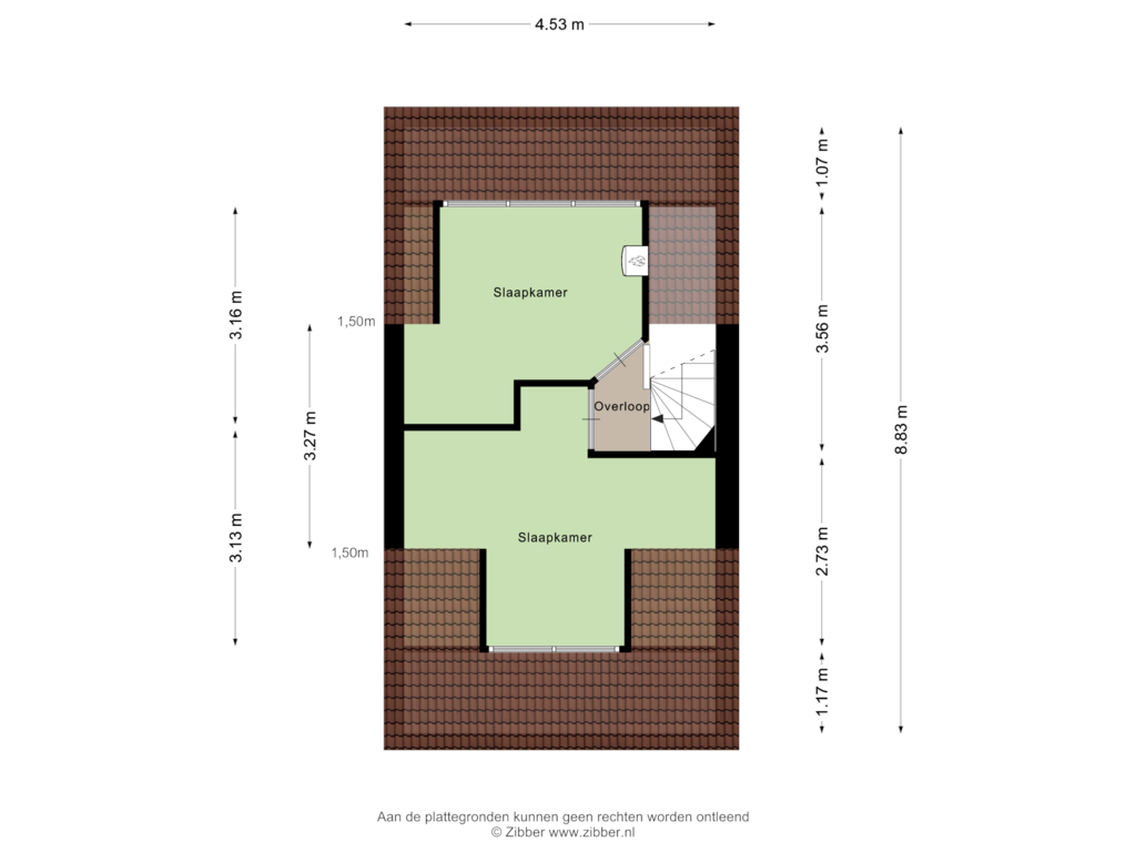 Bekijk plattegrond van Tweede verdieping van Mercuriusstraat 32