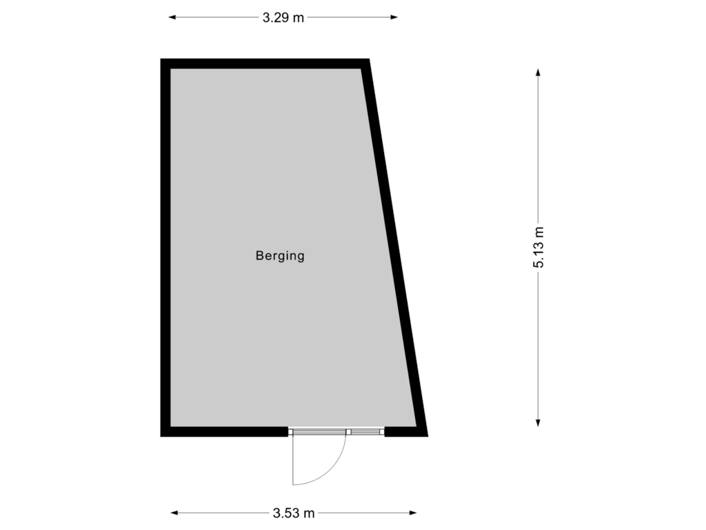 View floorplan of Berging of Bloemendalsestraat 25