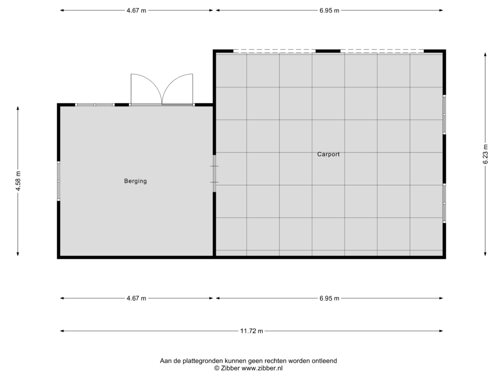 Bekijk plattegrond van Berging van Wehmestraat 5