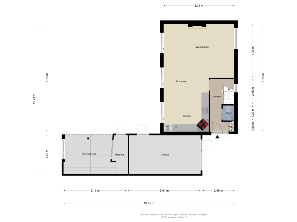 View floorplan of Begane grond of Fonteinkruidlaan 14