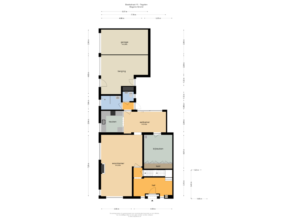 View floorplan of Begane Grond of Beekstraat 11