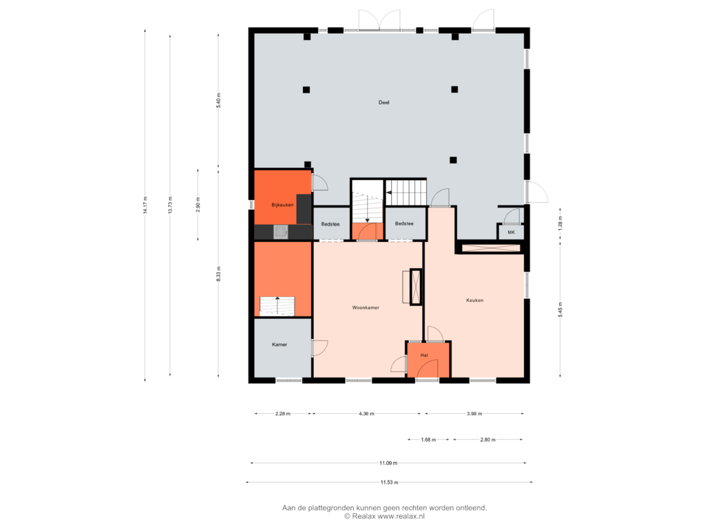 Bekijk plattegrond van Begane grond van Deventerstraat 64