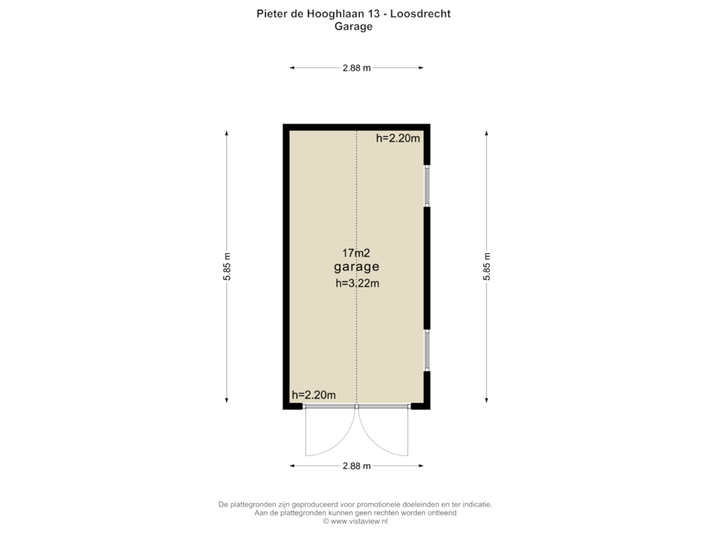 View floorplan of GARAGE of Pieter de Hooghlaan 13