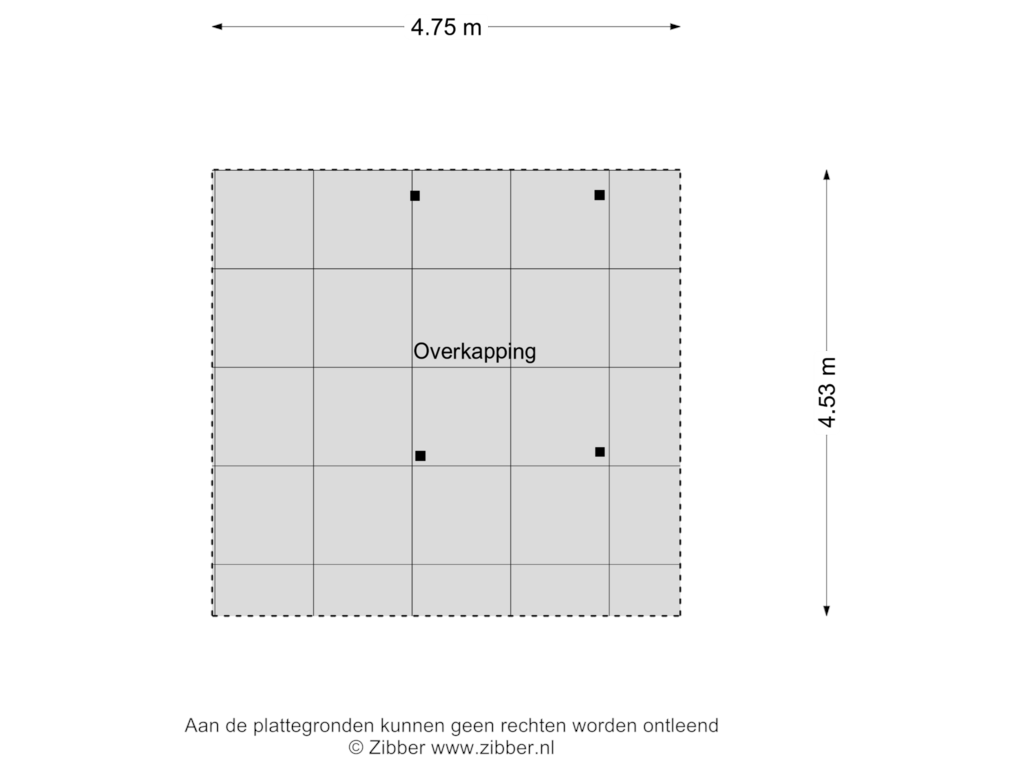 Bekijk plattegrond van Overkapping van Meester Haddersstraat 12