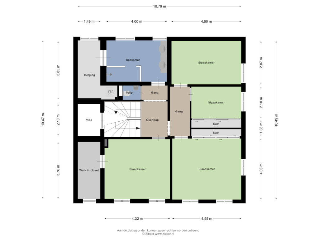 Bekijk plattegrond van Eerste verdieping van Singel 1