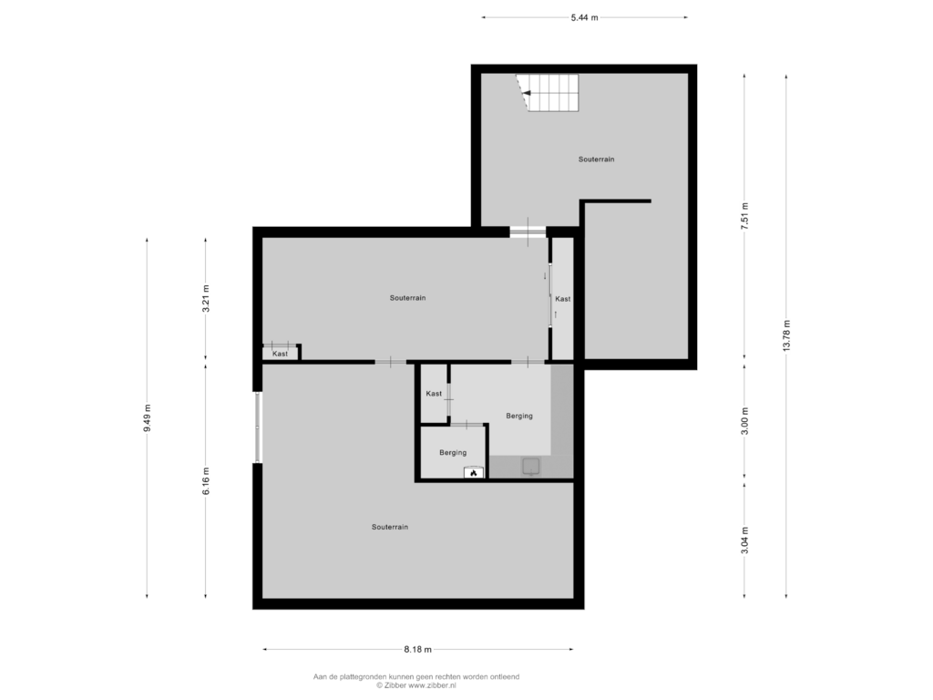 Bekijk plattegrond van Souterrain van Stroeërweg 47