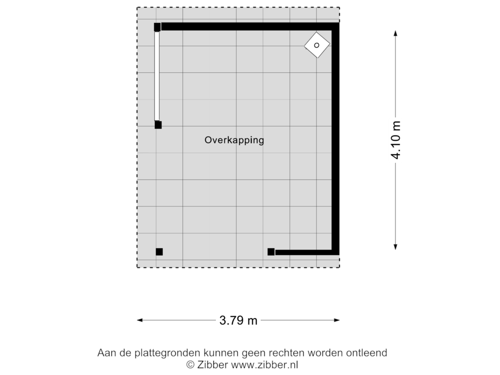 Bekijk plattegrond van Overkapping van Stroeërweg 47