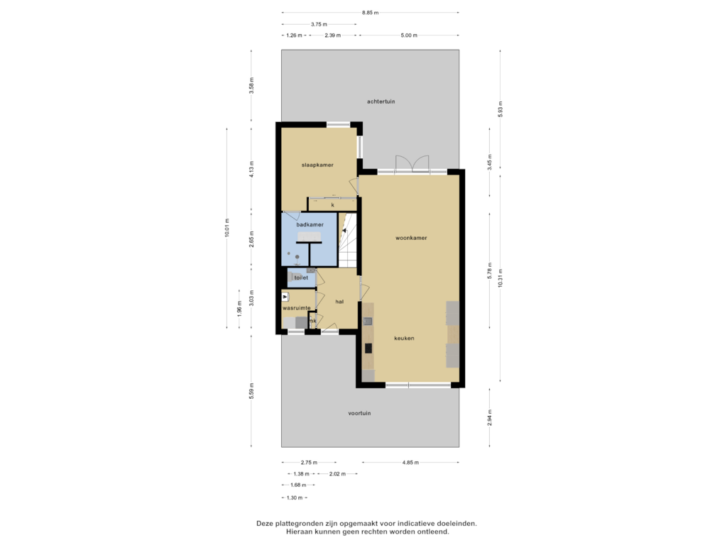 Bekijk plattegrond van Begane grond van Godfried Bomansstraat 7