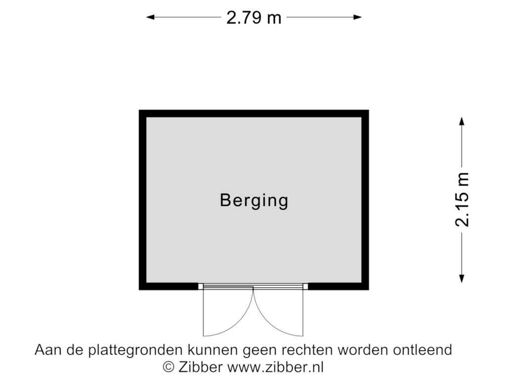 Bekijk plattegrond van Berging van Rect. Driessenstraat 4