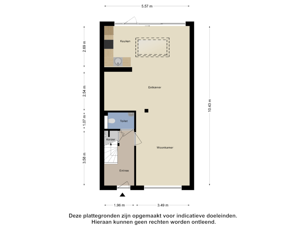 View floorplan of Begane Grond of Simon de Vliegerstraat 10