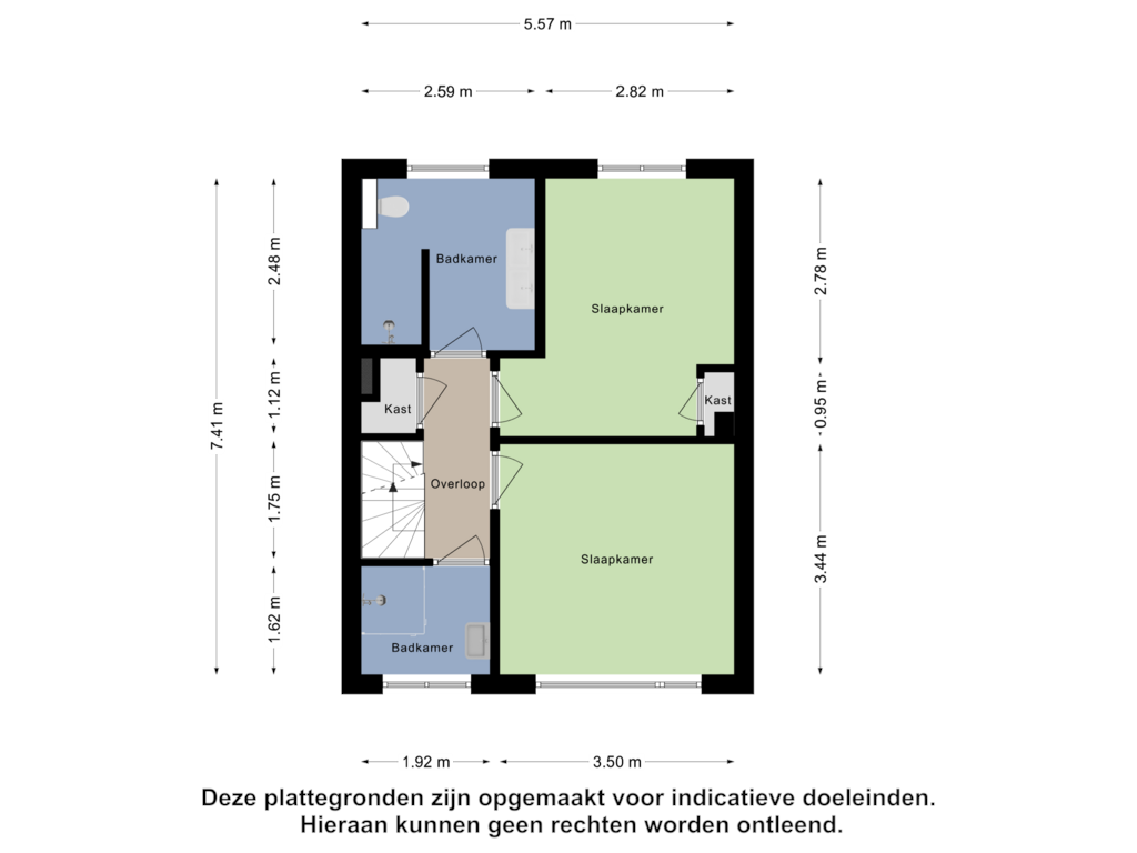 View floorplan of Eerste Verdieping of Simon de Vliegerstraat 10