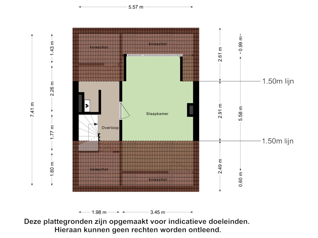 View floorplan of Tweede Verdieping of Simon de Vliegerstraat 10