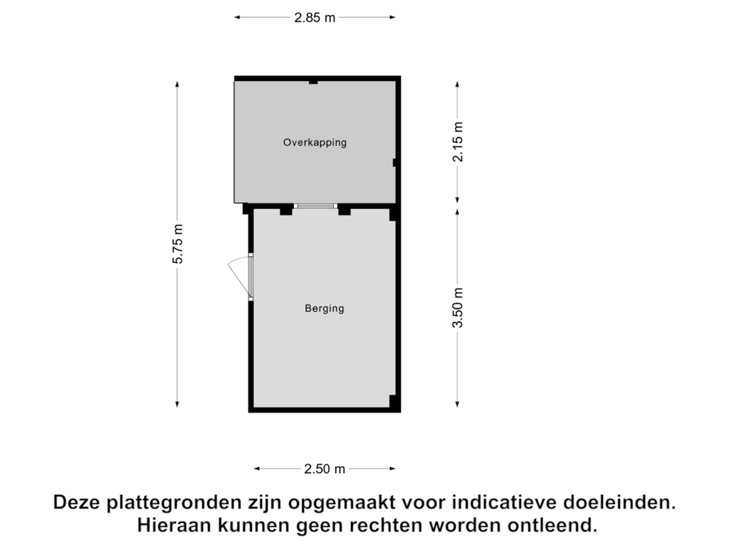 View floorplan of Berging of Simon de Vliegerstraat 10