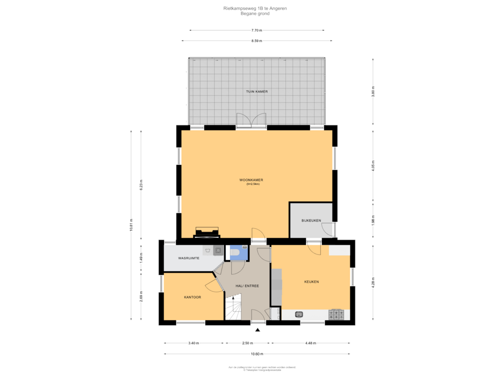 Bekijk plattegrond van Begane grond van Rietkampseweg 1-B