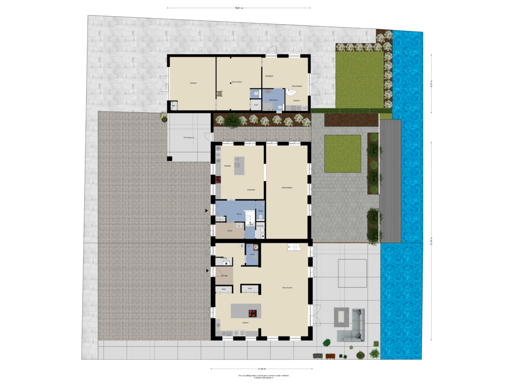 Bekijk plattegrond van Begane grond tuin van Veenenburgerlaan 58-A