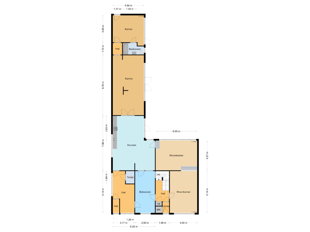 View floorplan of Begane grond of Brink 53