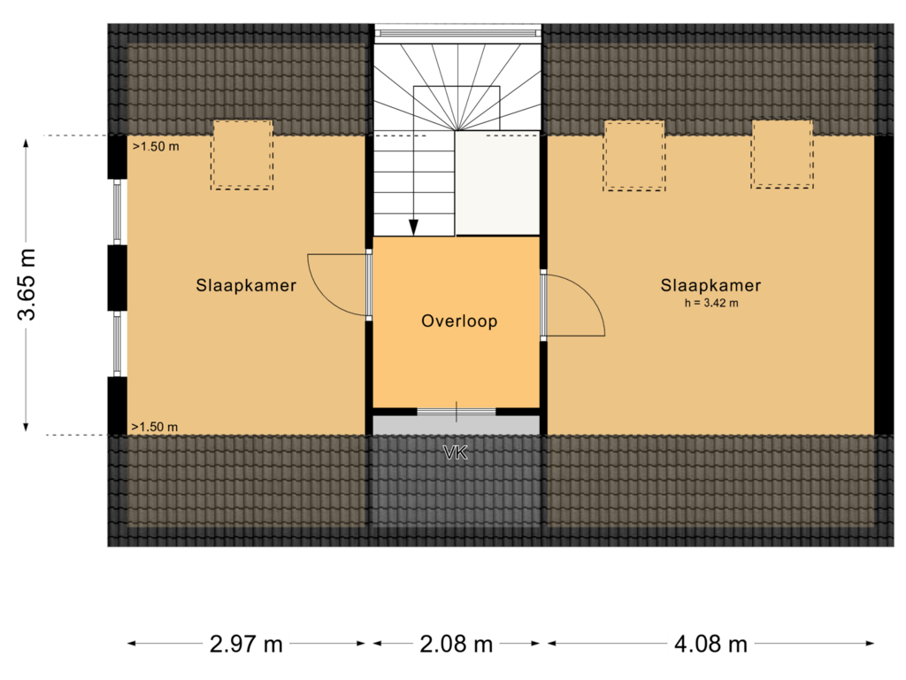 View floorplan of Zolder of Brink 53