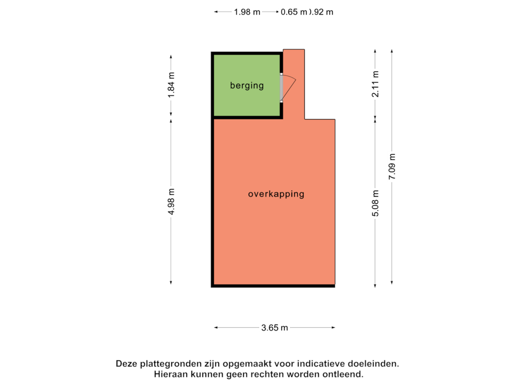 View floorplan of Berging of Veerseweg 54