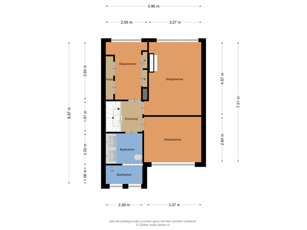 View floorplan of Eerste Verdieping of Langenakker 43