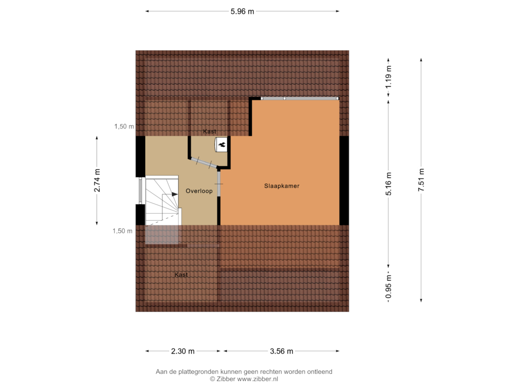 View floorplan of Tweede Verdieping of Langenakker 43