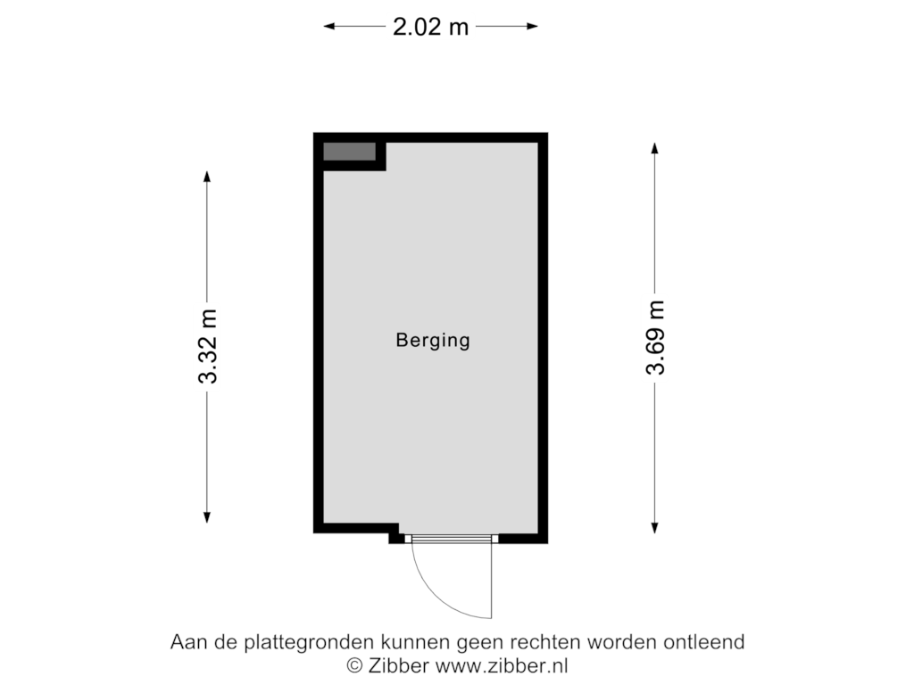 View floorplan of Berging of Valeriusstraat 15-B