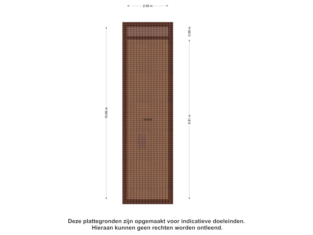 Bekijk plattegrond van Zolder van van Oldebarneveldweg 37