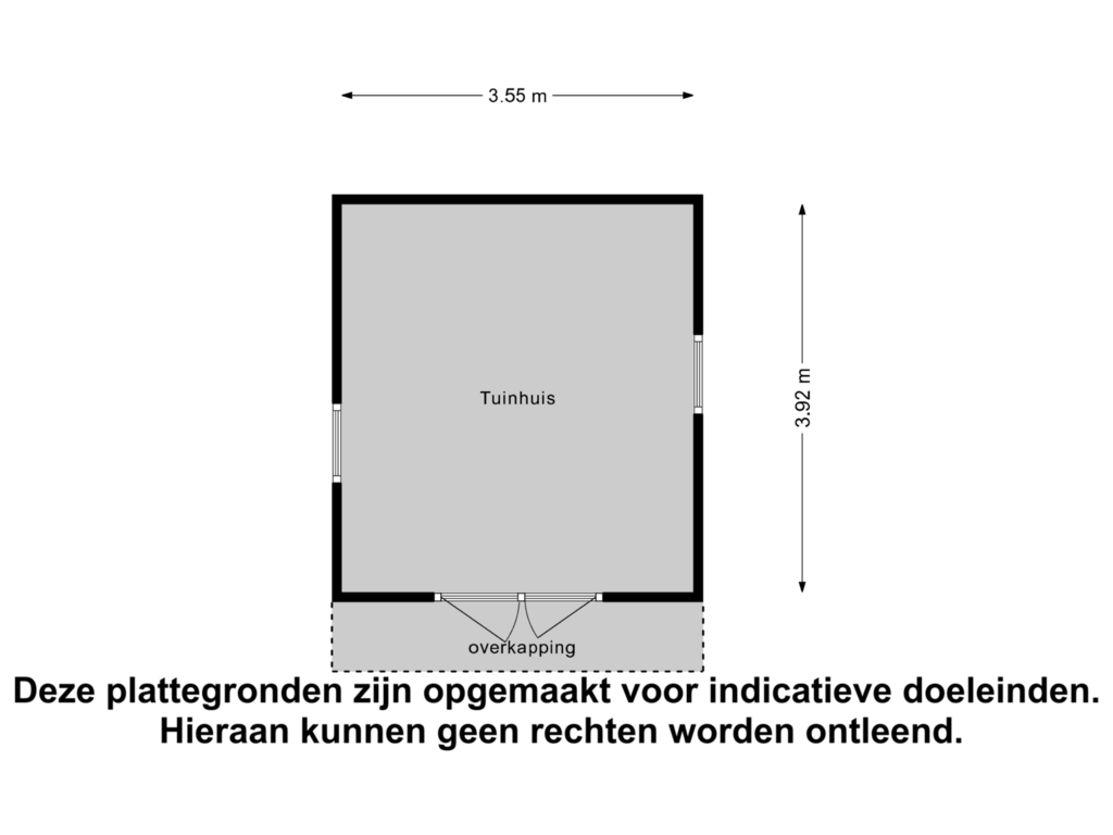 Bekijk plattegrond van Tuinhuis van van Oldebarneveldweg 37