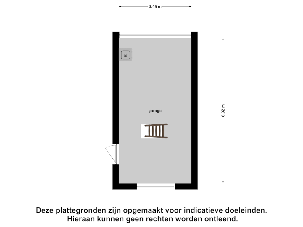 Bekijk plattegrond van Garage van van Oldebarneveldweg 37