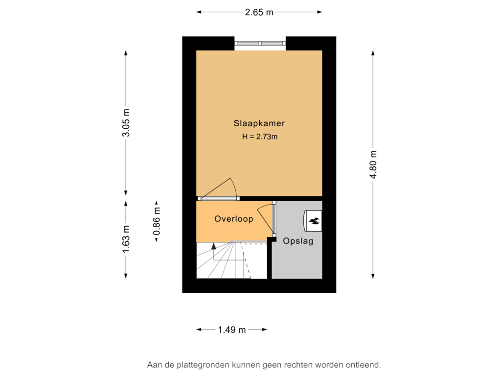 Bekijk plattegrond van 1e Verdieping van Bemuurde Weerd O.Z. 29