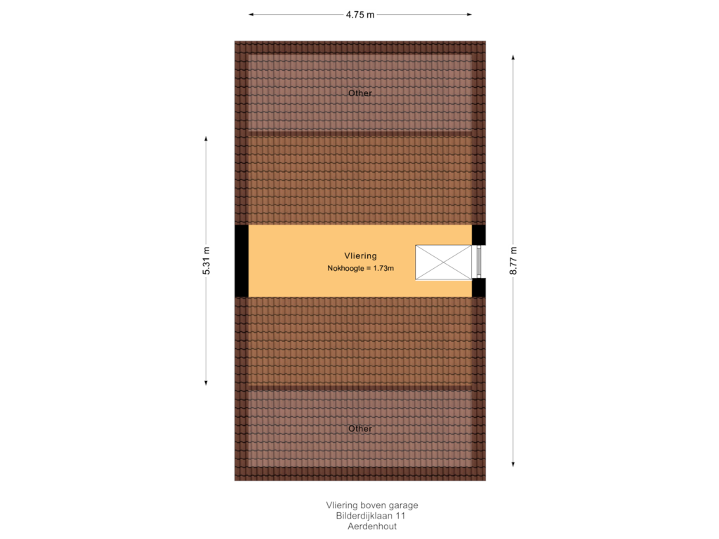 Bekijk plattegrond van Garage vliering van Bilderdijklaan 11