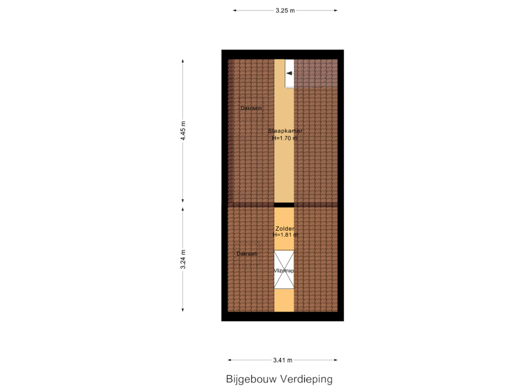 Bekijk plattegrond van Bijgebouw Verdieping van Heereweg 86