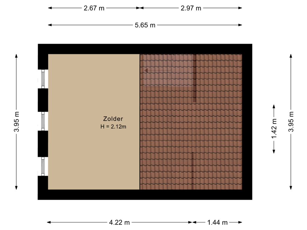 View floorplan of Garage zolder of Birdielaan 135