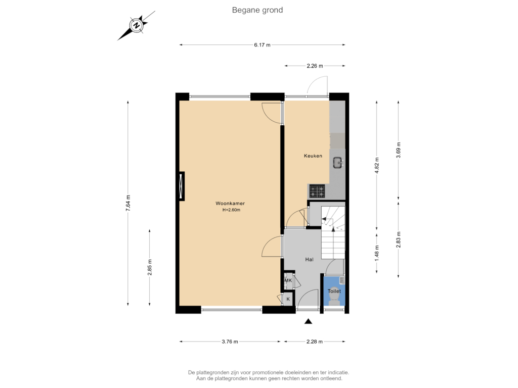 Bekijk plattegrond van Begane grond van Pr.Margrietstraat 29