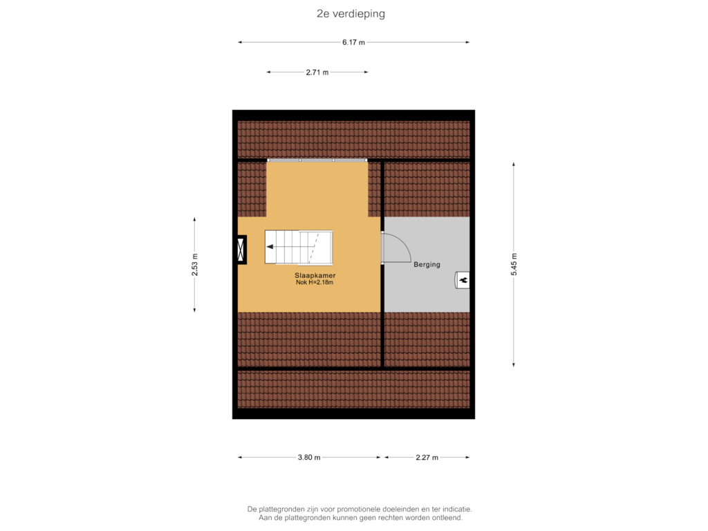 Bekijk plattegrond van 2e verdieping van Pr.Margrietstraat 29