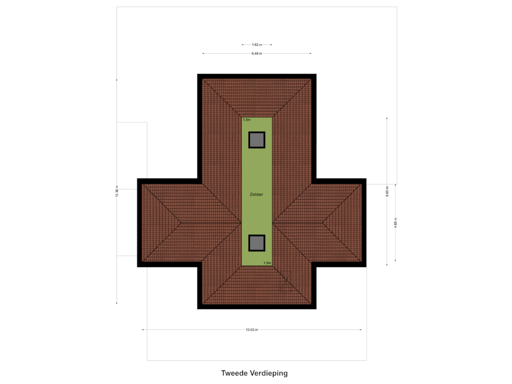 Bekijk plattegrond van Tweede Verdieping van Gravenstate 10