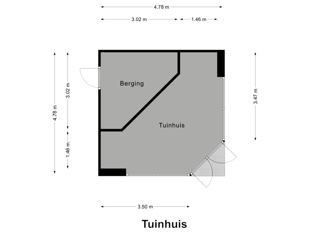 Bekijk plattegrond van Tuinhuis van Gravenstate 10