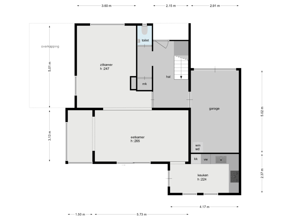 Bekijk plattegrond van begane grond van 't Haantje 6