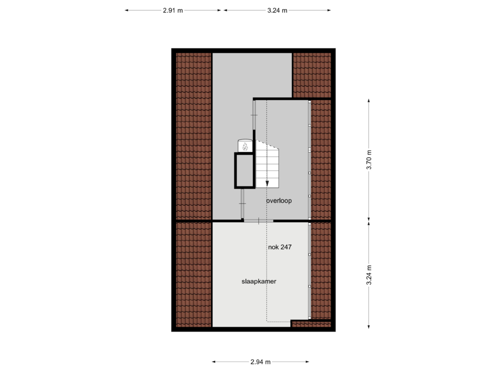 Bekijk plattegrond van 2e verdieping van 't Haantje 6